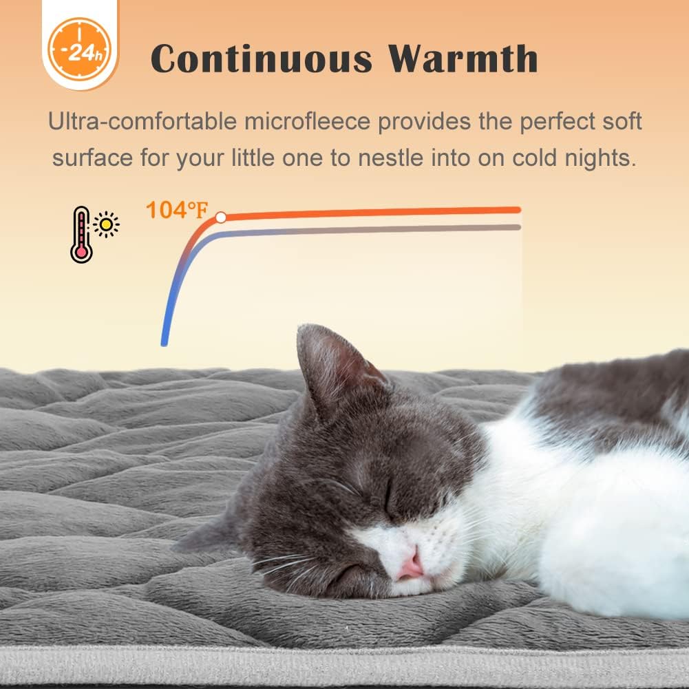 Self Warming Cat Bed Self Heating Cat Mat Thermal Pet Bed Mat - Coffee / 20.0"L x 16.0"W x 0.5"Th - image 3