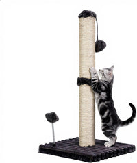 MECOOL 34” Tall Cat Scratching Post Premium Basics Kitten Scratcher - 22 inches for kitten / Charcoal Gray