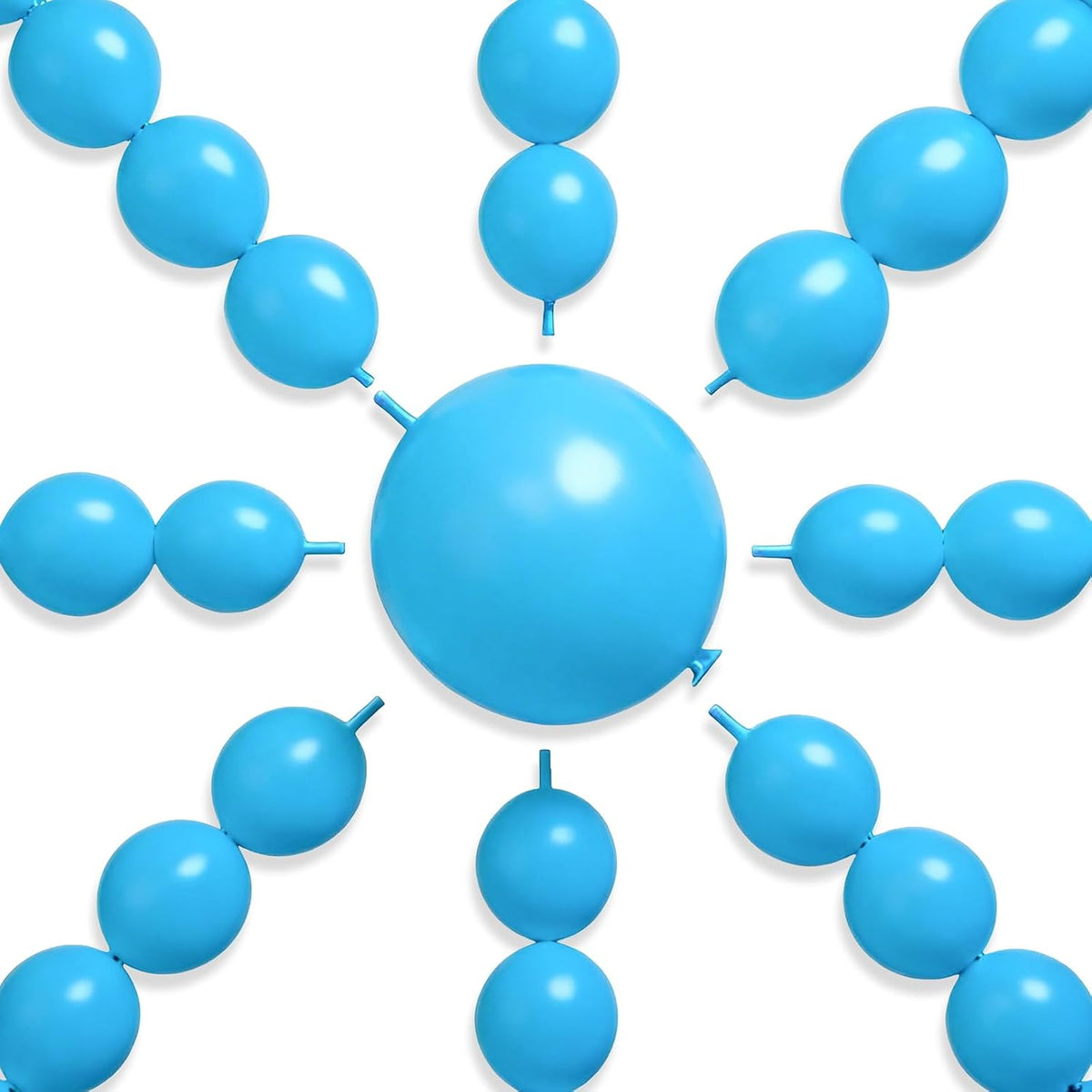 PartyWoo 100 white 6 inch linking balloons for garlands and arches - view 9