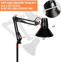 Reptile Lamp Stand Reptile Light Stand – Essentials for Reptiles And Amphibians - 15.7-74.3 inches (with Lampshade) - image 3