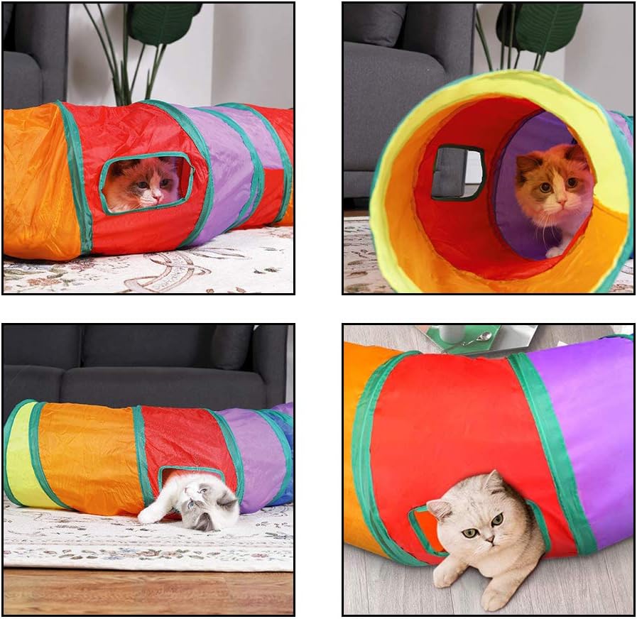 Andiker Cat Tunnel for Indoor Cats - Multi-colored - image 3
