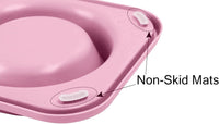 L.D.Dog Cat Food Bowls, Cat Bowls Non-Skid and Non-Spill Silicone Pads with PP Stand, Removable - Pink - image 4