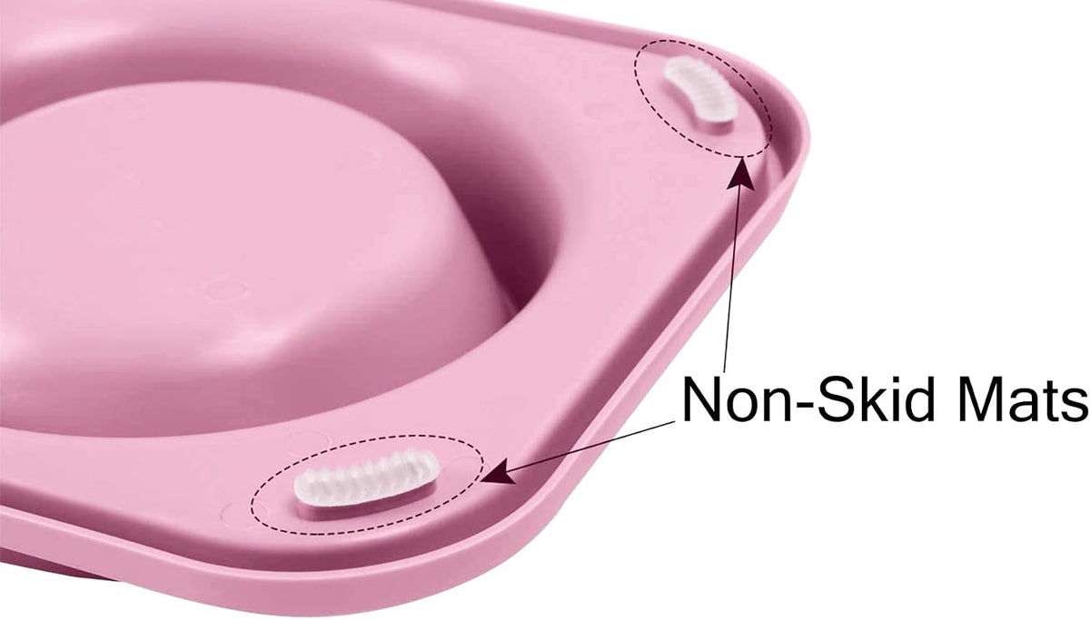 L.D.Dog Cat Food Bowls, Cat Bowls Non-Skid and Non-Spill Silicone Pads with PP Stand, Removable - Pink - image 4