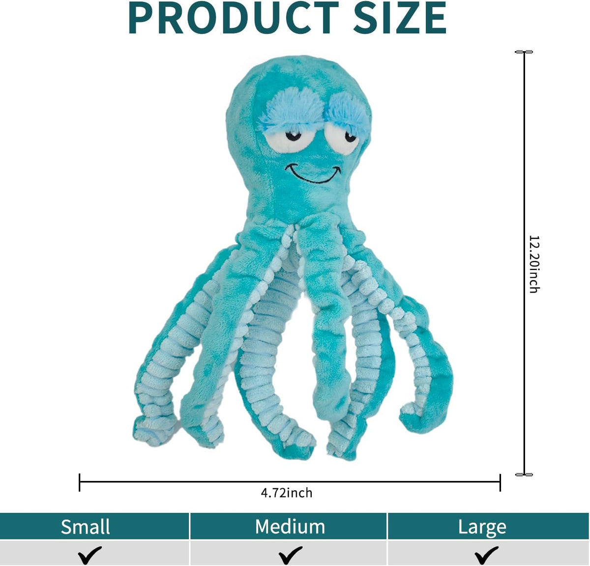 2-in-1 No-Stuffing Hedgehog Dog Toys 3 PCS - Octopus dog toys - image 4