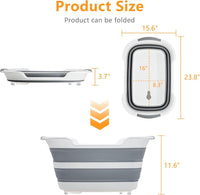 7.1 Gal/27L Multipurpose Collapsible Pet Bathtub Upgraded - Grey-hair collector - image 2