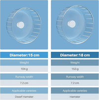 BUCATSTATE Silent Hamster Wheel, 6.7in Exercise Wheel for Gerbil, Dwarf Syrian Hamster, Rat, Mice