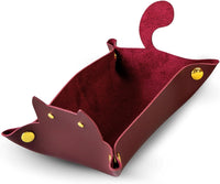 Sage's Portal brown cat-shaped foldable PU leather dice rolling tray - view 7