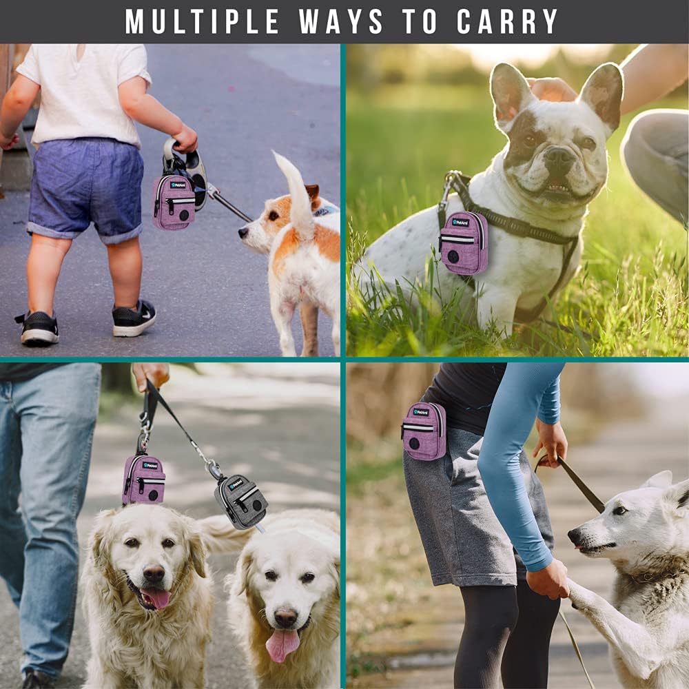 PetAmi Dog Poop Bag Holder for Leash - Purple / 1 Count (Pack of 1) - image 2