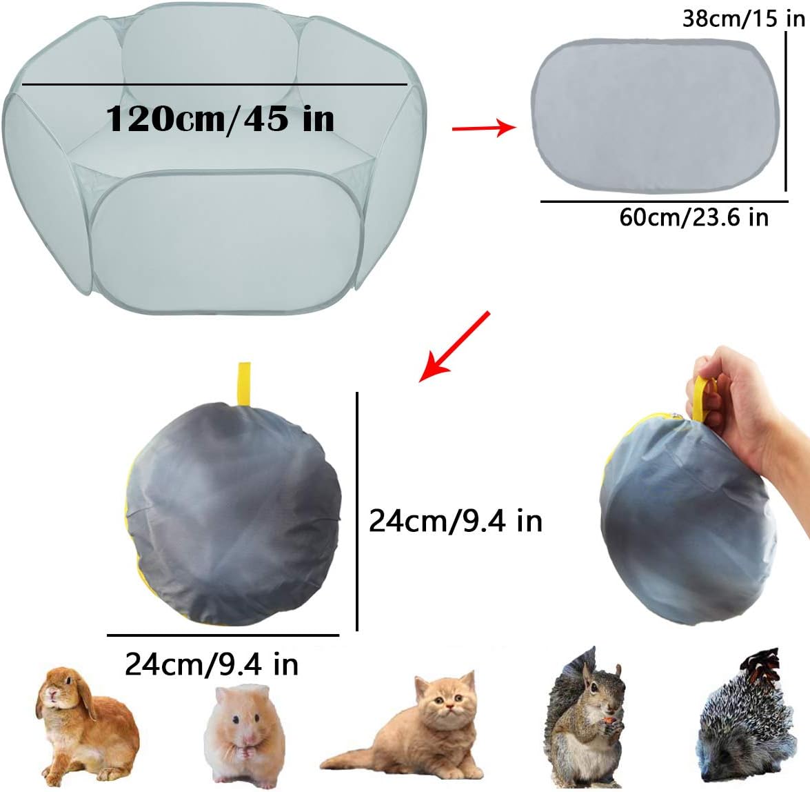 Small Animal Cage Tent Playpen with Fabric, Reptiles Cage - image 4