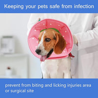 Soft Dog Cone, Lightweight Elizabethan Collar for Dogs, Adjustable Soft Cones for Dogs/Cats to Stop Licking After Surgery, Cute Strawberry Cone of Shame Alternatives for Pets(X-Small)