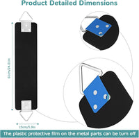 GAMKII swing seat 2 pack in black, U-shaped EVA boards with metal triangle rings - view 5