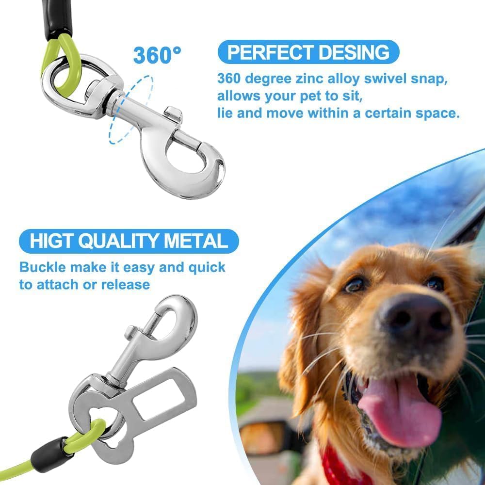 Dog Seat Belt Harness for Car - Green / 16 inch/40 CM - image 2