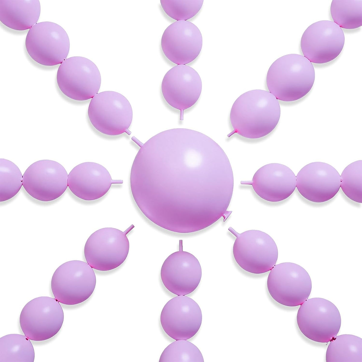PartyWoo 100 white 6 inch linking balloons for garlands and arches - view 7