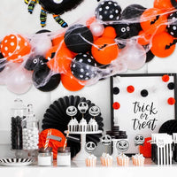 12 black glitter Halloween bat cupcake toppers in 4 patterns on cupcakes - view 14