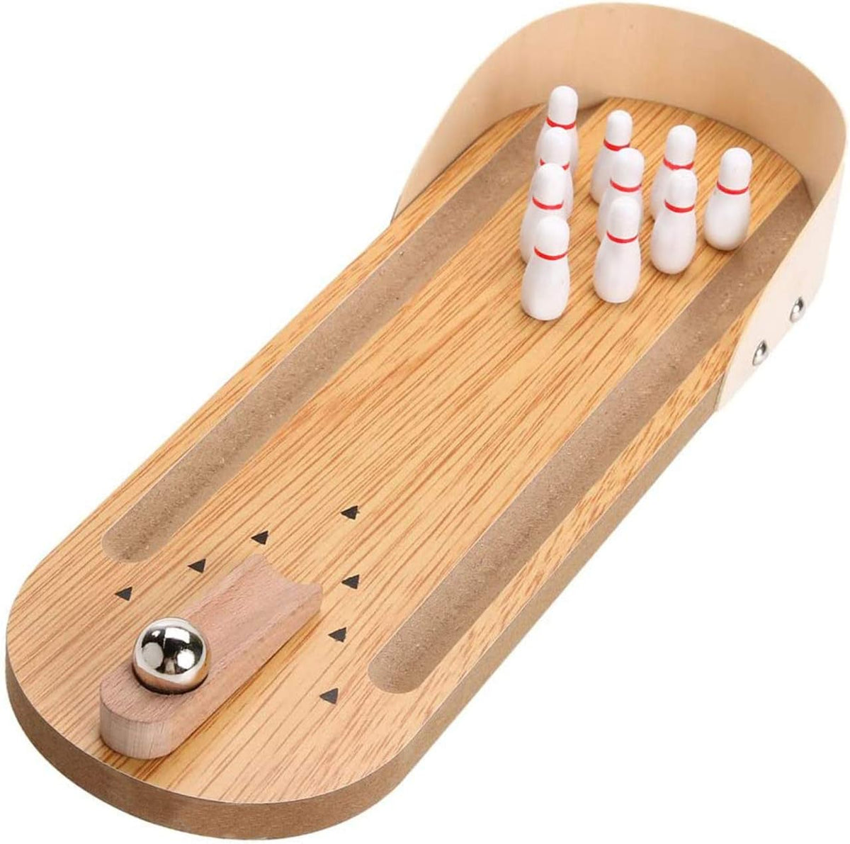 Table Top Mini Bowling Game Set-Tabletop Wooden Board Mini Arcade