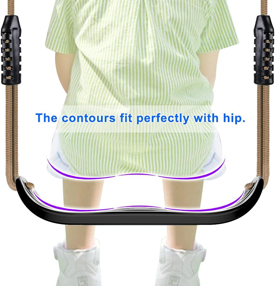SELEWARE Heavy Duty Swing Seat Replacement, Kids & Adults - Black, 1 Pack - image 2