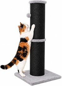 PAWSCRAT 32-Inch Tall Cat Scratching Post, Sisal - X-Large / Black