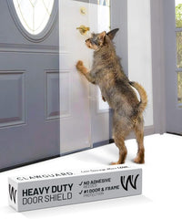 CLAWGUARD Heavy Duty Door Scratch Shield, Clear Wall