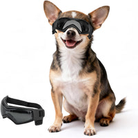 Dog Goggles Small Breed, Dog Sunglasses UV Protection Puppy Eyewear for Small Pet Outdoor Riding - X-Small / Black