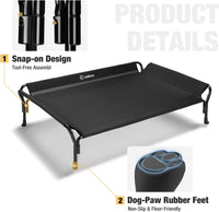 Veehoo Cooling Elevated Dog Bed - Black / 47.0"L x 32.0"W x 12.0"Th - image 3