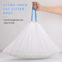 ondware 120 automatic cat litter box bags, 6 rolls with pull rope closure - view 4