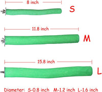 Bird Perch Rough-surfaced Nature Wood Stand Toy Branch for Parrots – Essentials for Birds - Straight Perch / M - image 2