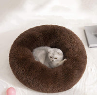 Cat Bed for Indoor Cats, Mini Plush Self Warming Kitten Bed - Small 20'' / Chocolate - image 3