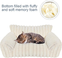 Cute Dog Couch for Medium Large Dogs, Dog Cat Couch Sofa - Small(24x18x10") / White - image 3