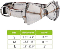 Faleela Soft &Comfy Bowtie Dog Collar - Small (Pack of 1) / Beige - image 2