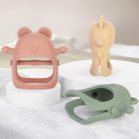 Eascrozn 3 Pack Baby Teething Toys for 3+ Months - Pink - image 4