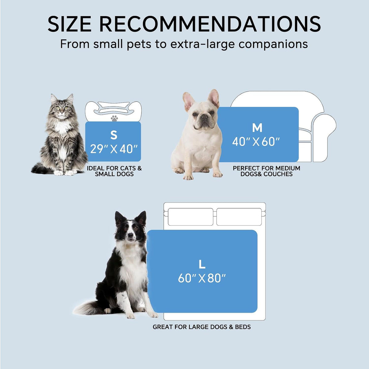 Luciphia Q-MAX>0.4 Cooling Dog Blanket Breathable Cold Pet Puppy Blue - Blue / 40x60 inches - image 4
