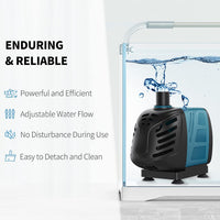 Uniclife 80 GPH Submersible Water Pump 4W 2.4ft High Lift Quiet Pump - 320GPH - image 3