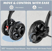 Pet Stroller with 2 Detachable Carriers, Foldable, Spacious Interior, Large Capacity, Durable Construction