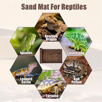 2 PCS Reptile Carpet Sand Mat Pet Terrarium Liner Lizard Bedding Mat - L:19.7"x39.3"(1Pcs) - image 3