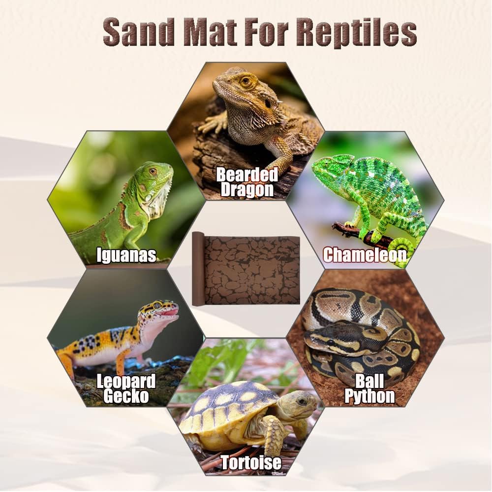 2 PCS Reptile Carpet Sand Mat Pet Terrarium Liner Lizard Bedding Mat - L:19.7"x39.3"(1Pcs) - image 3