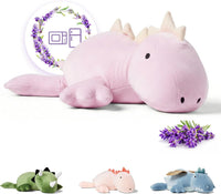 OSOCU purple stegosaurus microwavable plush, 16 inch weighted heating pad