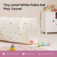 Tiny Land Kids Tunnel Toys with Storage Bag for Toddlers – Fun for Kids & Family - Colorful Polka Dots - image 2