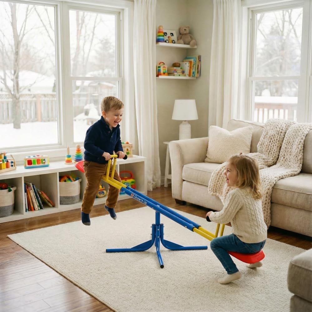 Grow'n Up Heracles four-leg kids seesaw with foam handle guards and 360 degree spin - view 4