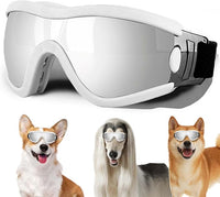 Medium Dog Sunglasses with Adjustable Strap UV Protection, Winproof Puppy Sunglasses, Suitable for Dogs Eyes Protection，Soft Dog Goggles