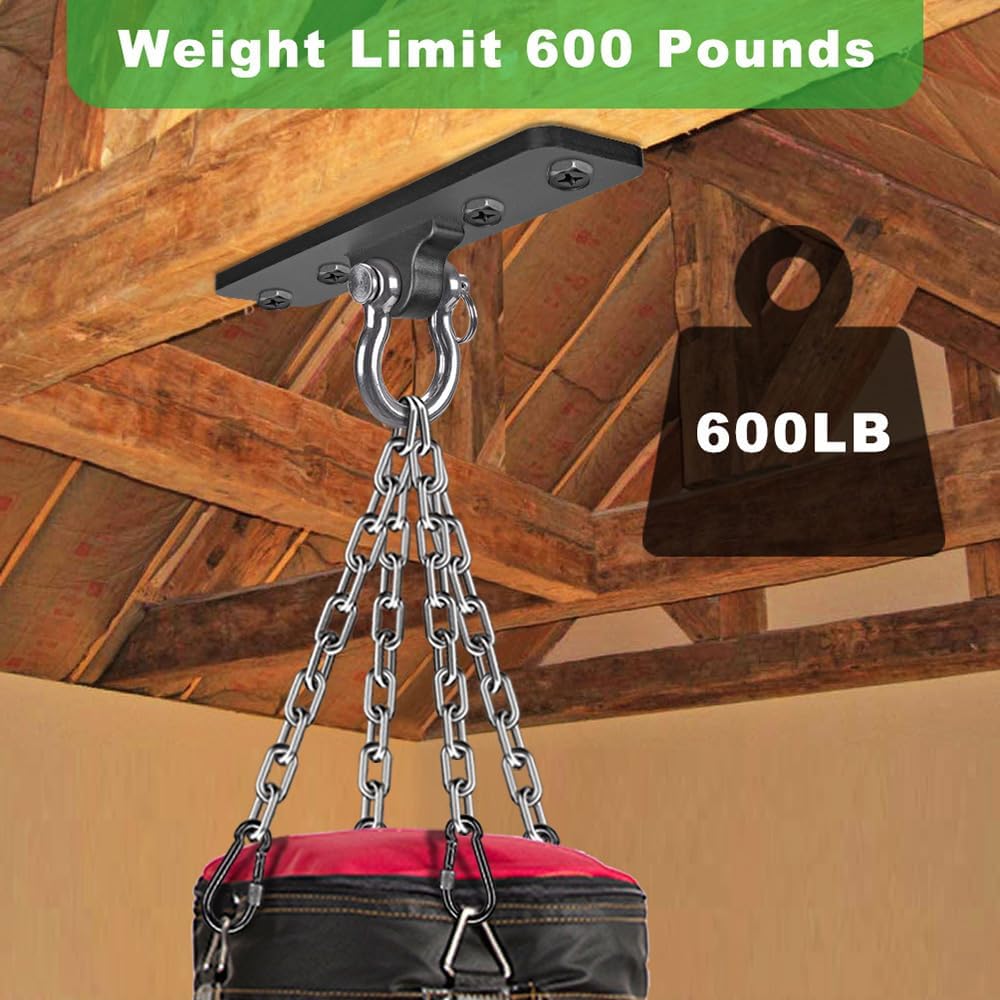 Dolibest Ceiling Mount Swing Hanger Heavy Duty Swing Set Hook - 4 Holes Ceiling Anchor-1 Pack - image 2