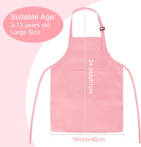 5 Pack Kids Apron Adjustable Children Apron with 2 Pockets Children - Pink / 5 - image 2