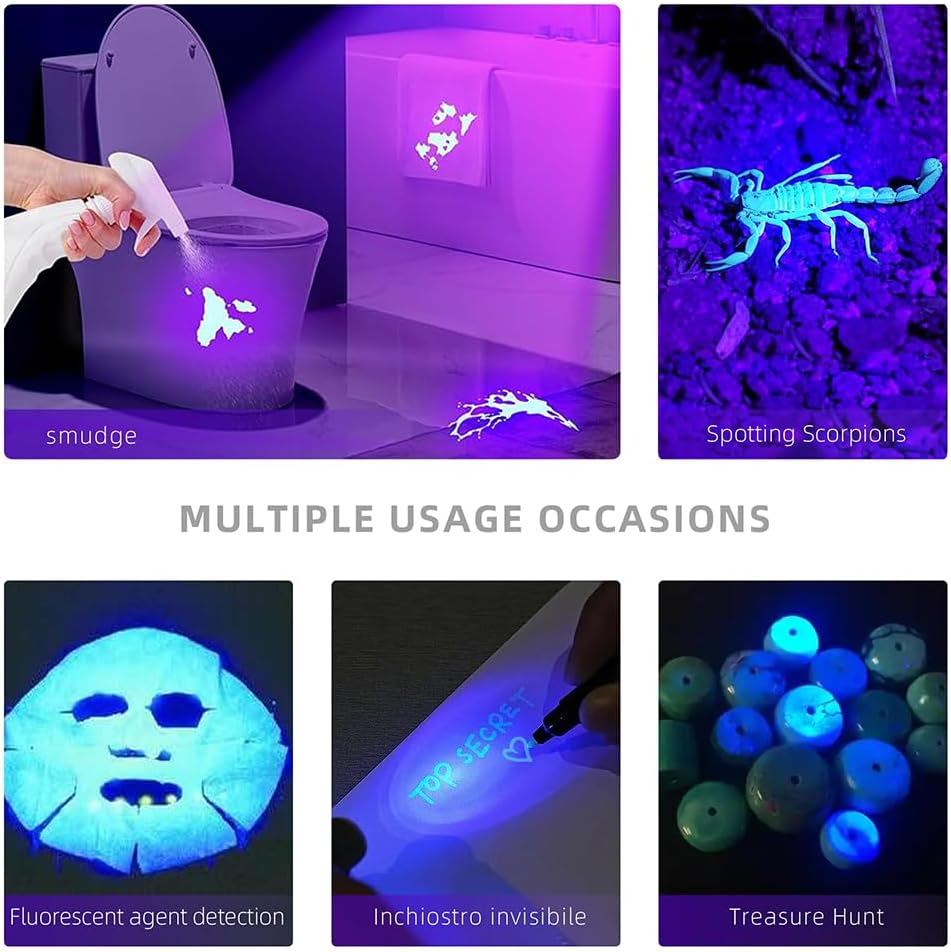 UV Flashlight Black Light - 2 pack - image 3