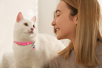 Baeuppit 2PCS Breakaway Cat Collars with Bell Moons Stars Cute Kitty - Neck 7.9-13.0 in / Purple&Pink - image 4