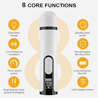Upgrade Heusom Groom Pro Nail Grinder Cordless with LED Light & 3 Speeds, Dog Cat Nail Trimmer 2000mAh Long-Lasting Battery for Thick Nails for Dogs and Cats (1 Pc+1 Head)