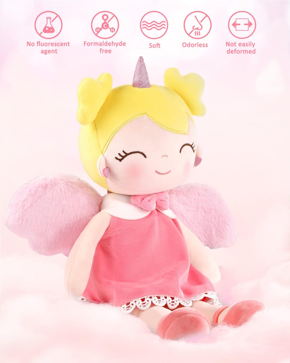 GAGAKU soft baby doll in a floral print rag doll style for toddlers - view 27