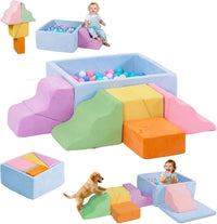 STAOLENE 6 piece soft foam climbing blocks for toddlers with ball pit, stairs and ramps - view 4