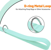Waterproof Dog Leash, 5/6 FT Durable Odor-Proof Dog Leashes with Strong Metal Hooks Fits Small - Mint Green / 5FT - 3/4 inch Width - image 3