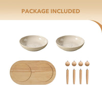 Elevated Cat Bowls, Cat Food and Water Bowl Set - Vintage Latte / 2 Bowls - image 4