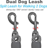 Double Dog Leash Coupler Heavy Duty Extension Rope for Two Large Dog – Essentials for Dogs - Small (1/3"D x 33"L) / Black - image 4