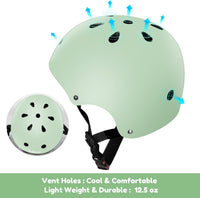Besttravel Kids Helmet, Toddler Adjustable Kids Ages 3-8 Years Old Boys Girls Multi-Sports Safety - Light Green - image 4